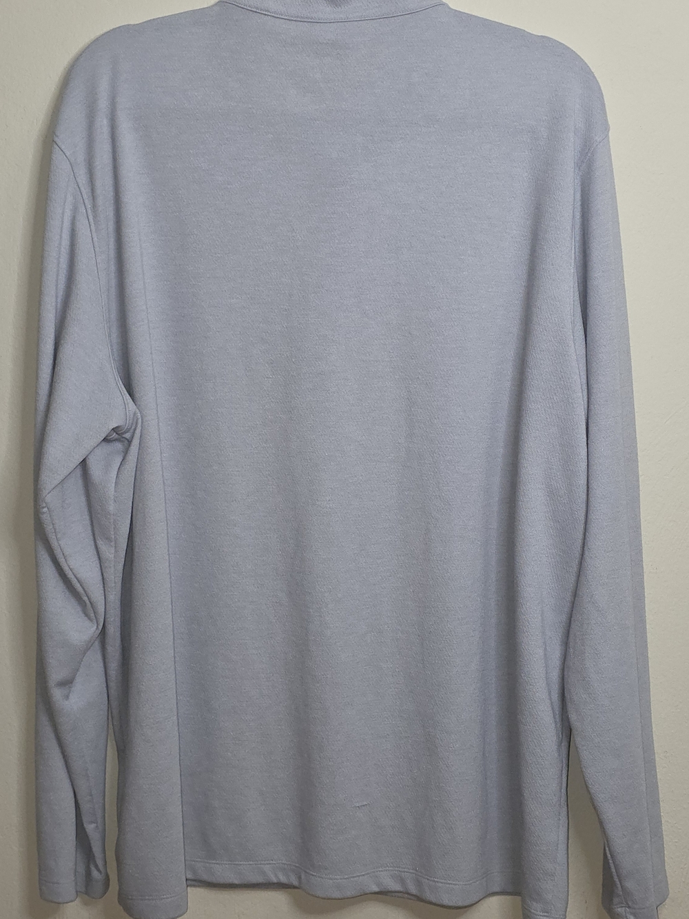 Nike Light Gray Dri-FIT Long-Sleeve Pullover with Black Swoosh - Picture 2 of 3